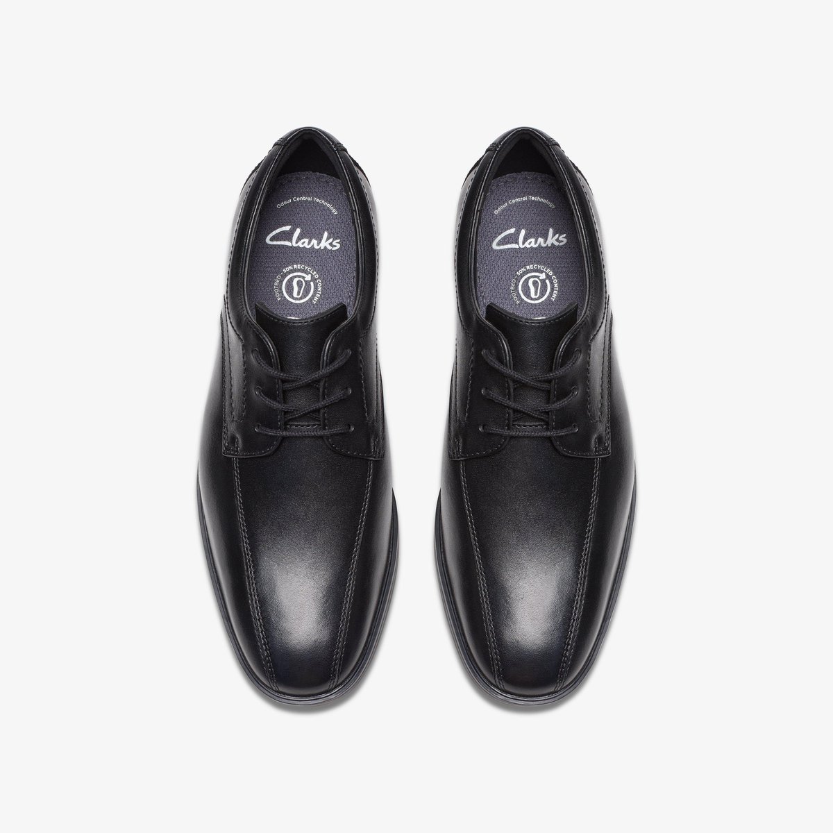 Derbies Cuir Coupe Large JONWIN LOOP Y noir, CLARKS