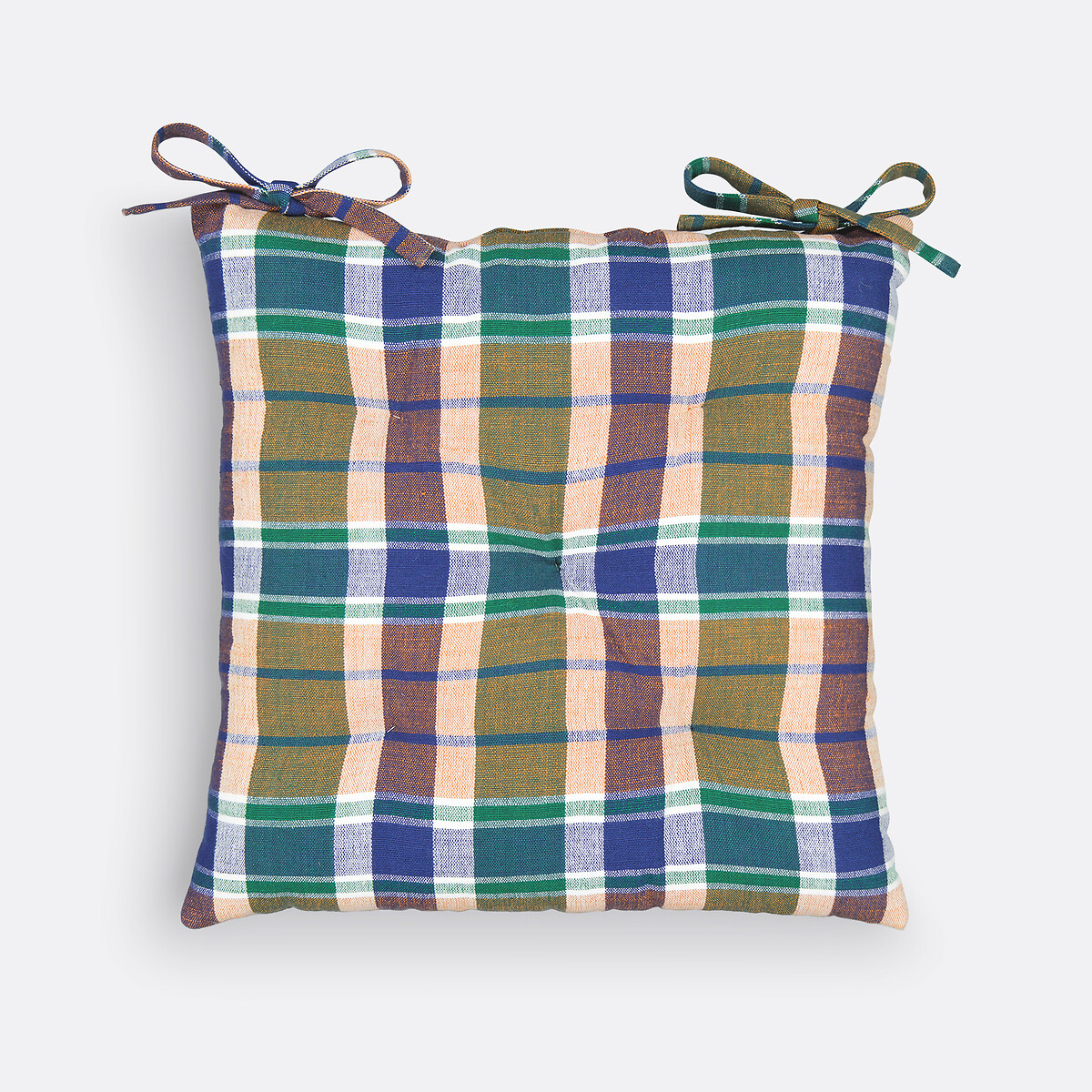 Ivani cotton seat pad blue/green, LA REDOUTE INTERIEURS