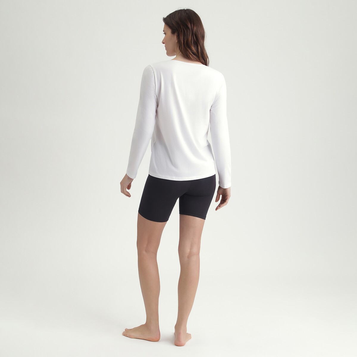 T-shirt manches longues DIM THERMAL TECH blanc, DIM