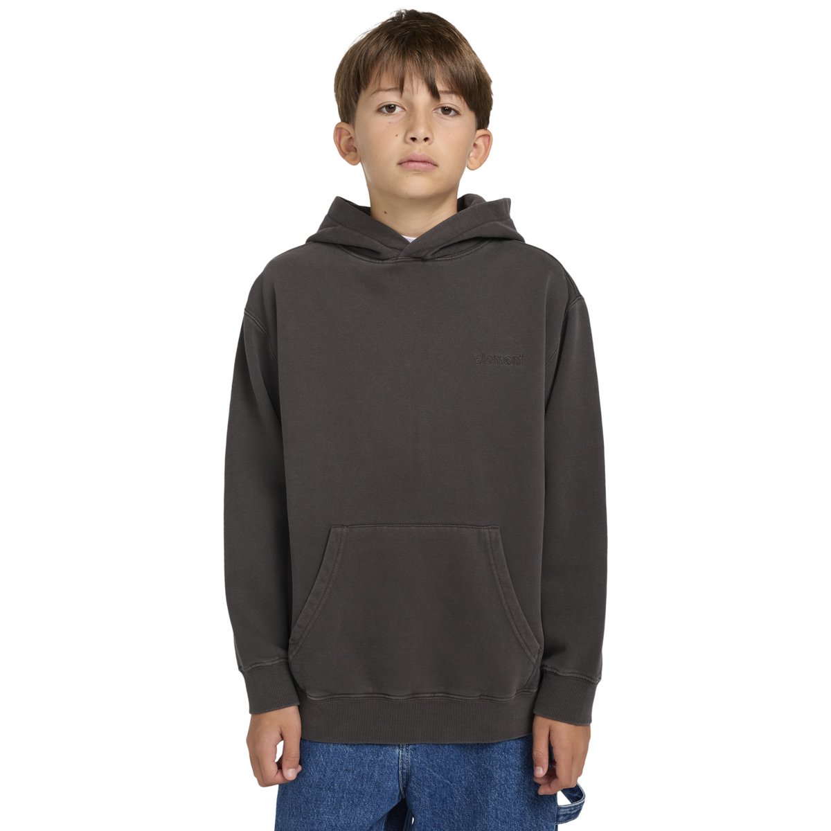 Sweat à capuche LOWCASE PIGMENT PO Y noir off black, ELEMENT