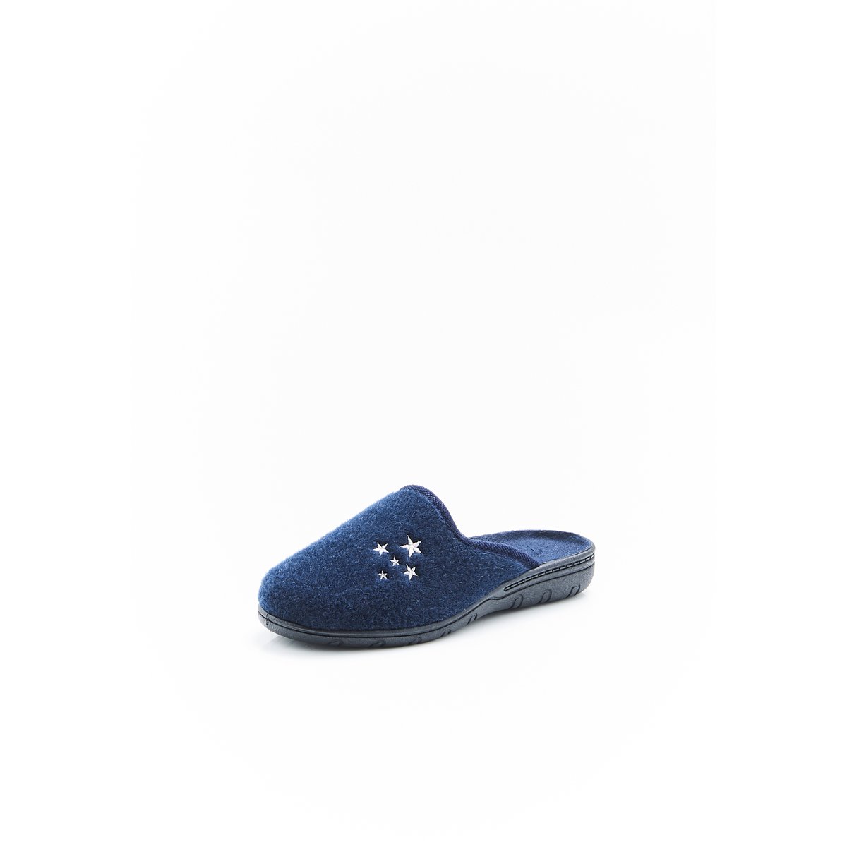 Mules effet feutre bleu marine, DAMART