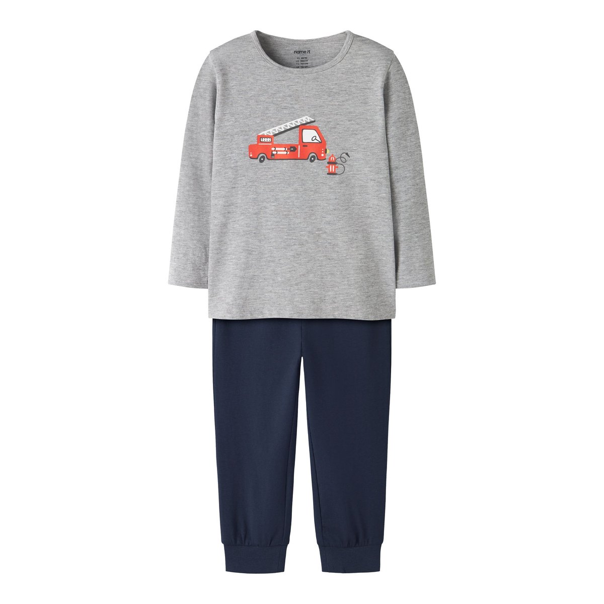 Pyjama gris - grey melange, NAME IT