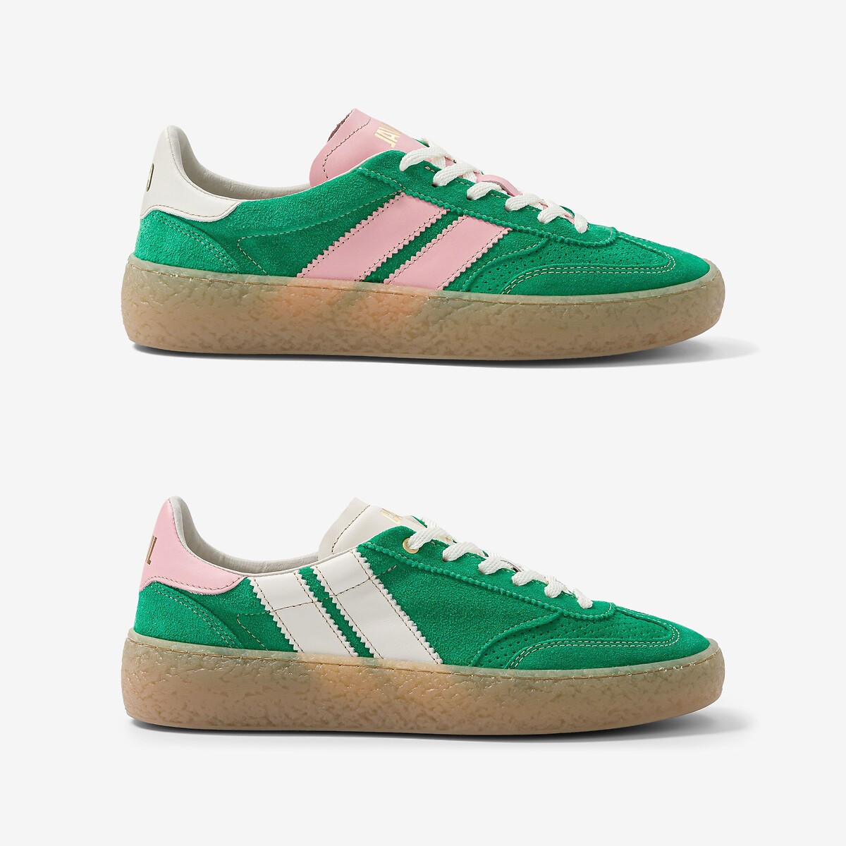 Baskets en cuir vert, CAVAL