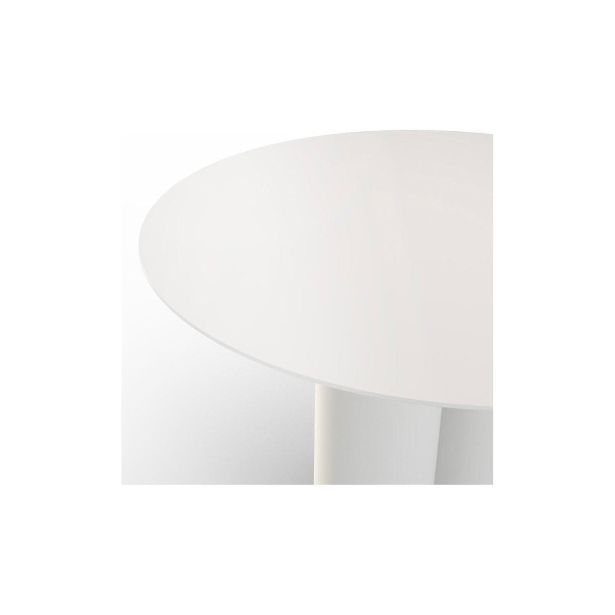 Table à manger ronde collection COLONA en bois gris beige, RECOLLECTION