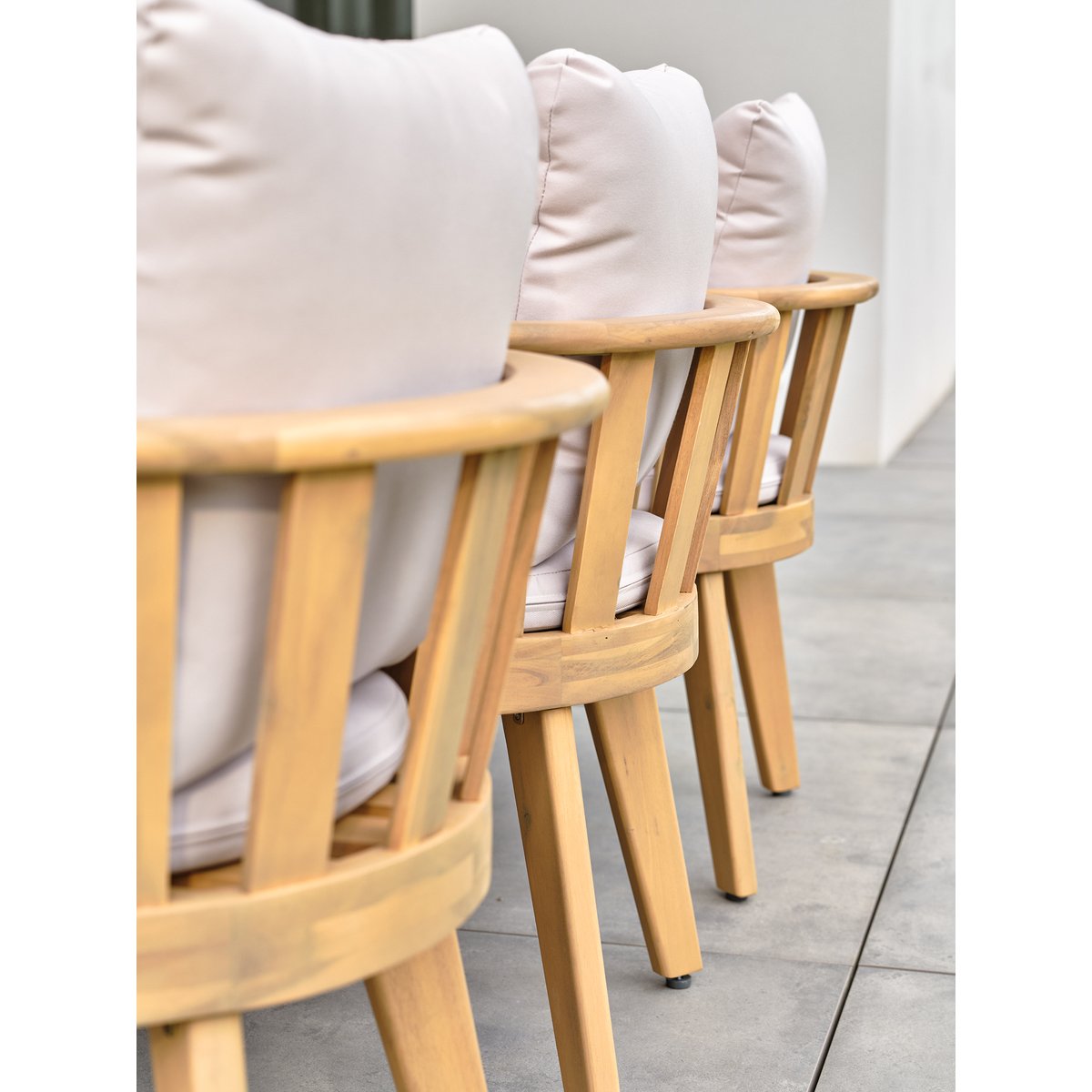 Ensemble repas de jardin 8 places LISO marron, REMARQUABLE