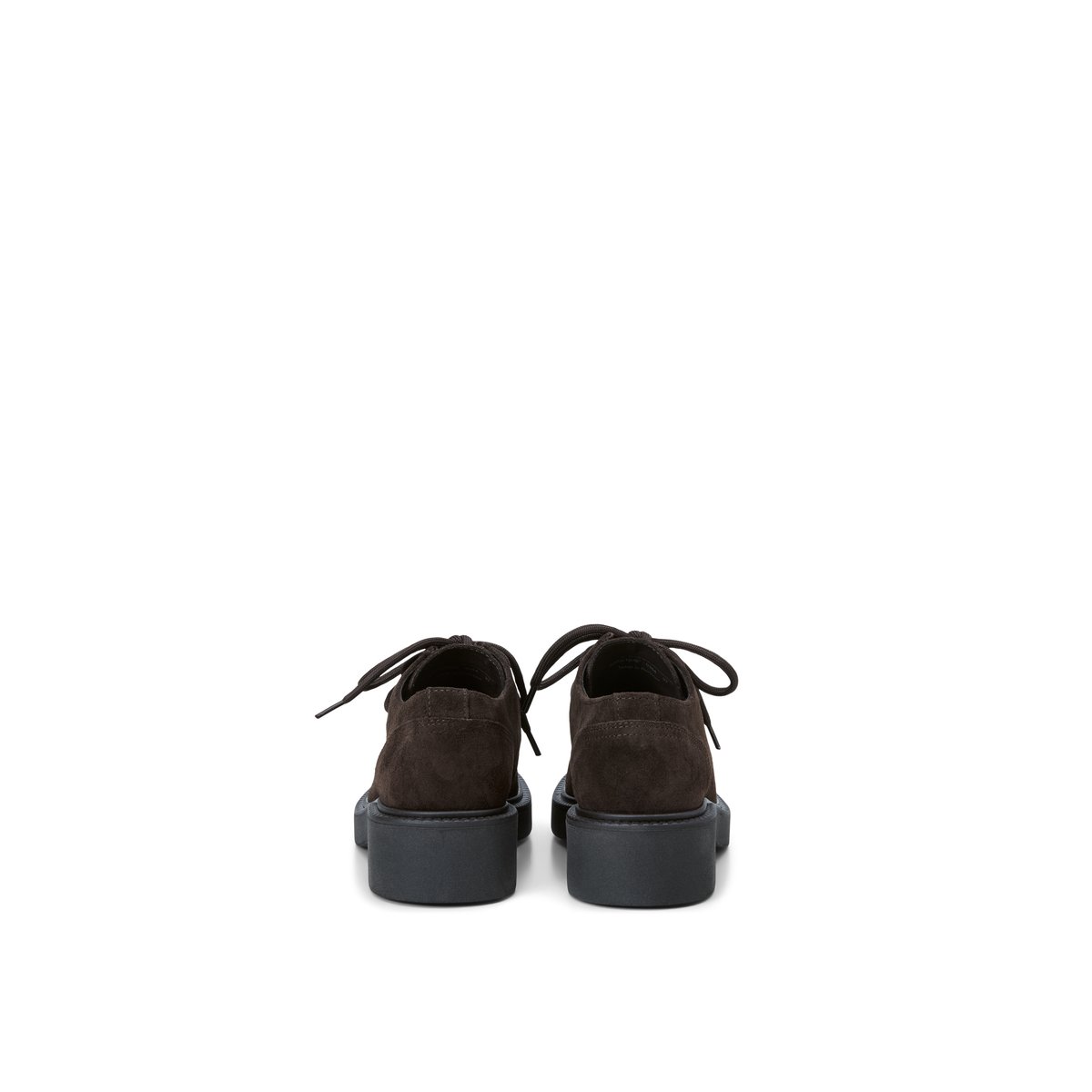Chaussures derby à lacets, modèle Perla en cuir velours souple marron, MARC O'POLO