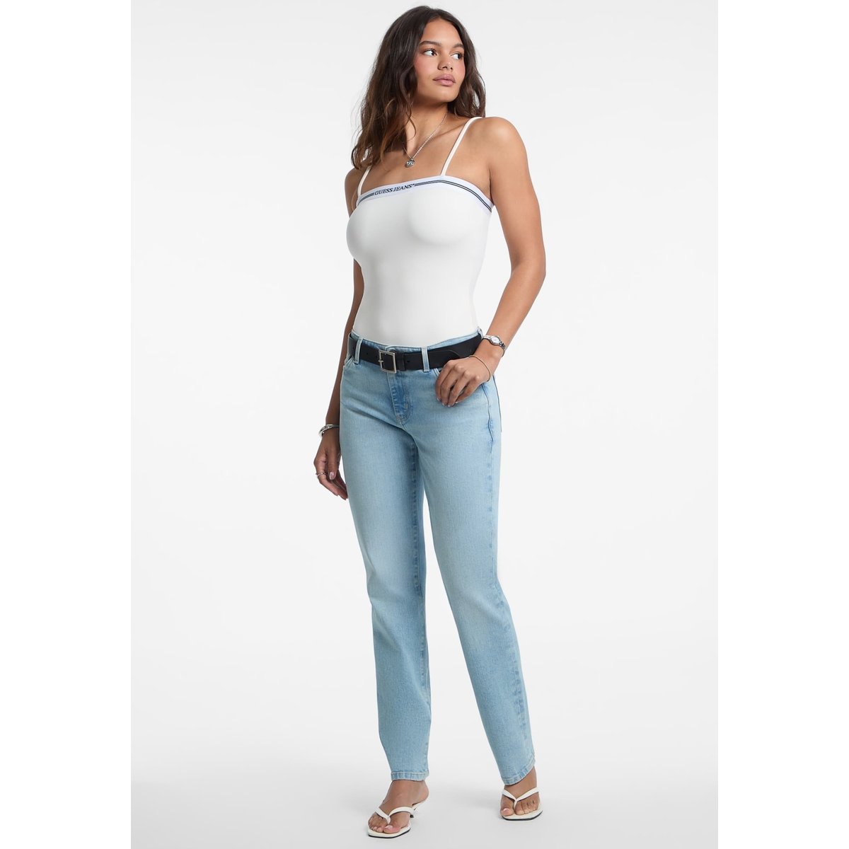 Jean Droit Taille Moyenne G08 bleu, GUESS JEANS