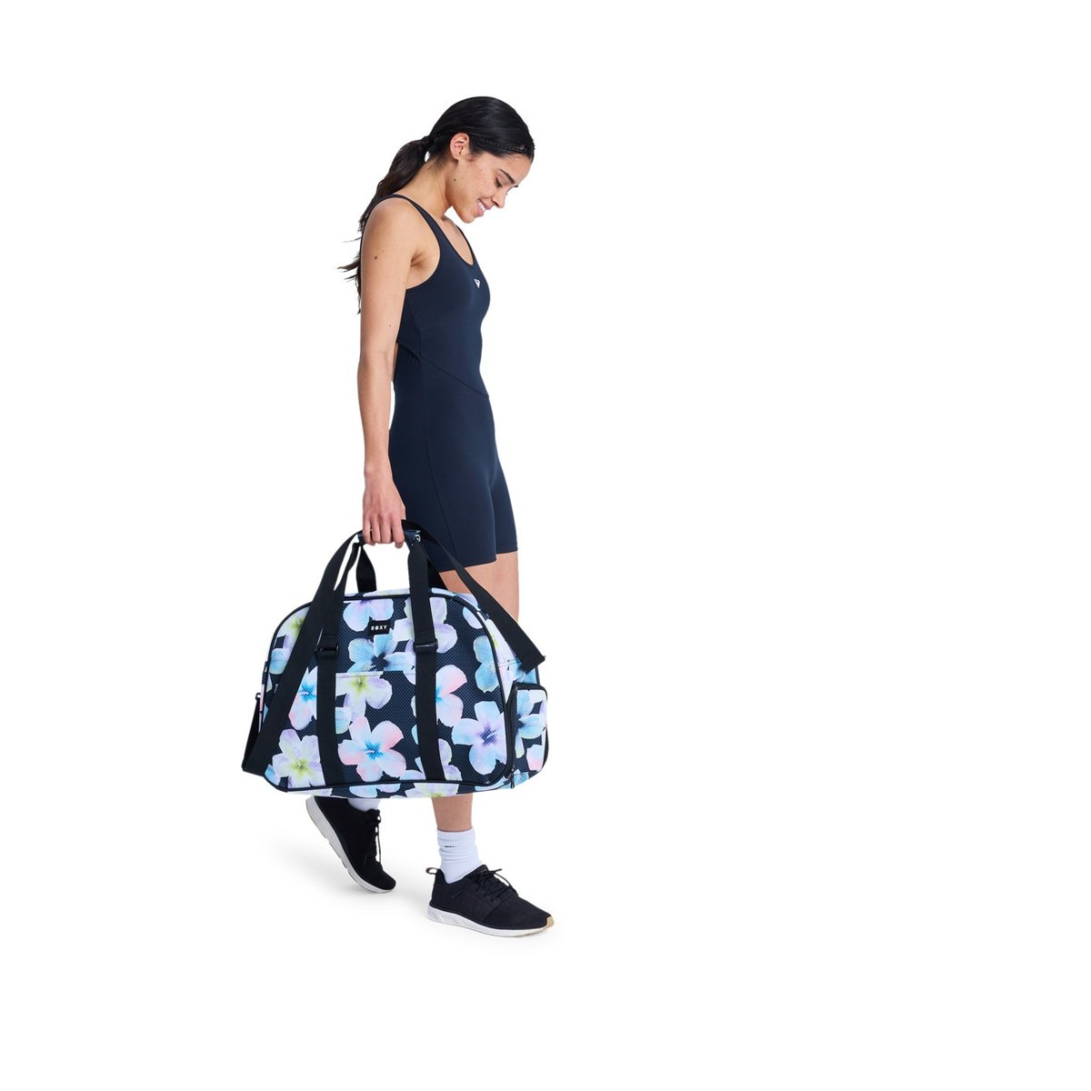 Sac de sport moyen FEEL HAPPY. noir anthracite im fleur real, ROXY