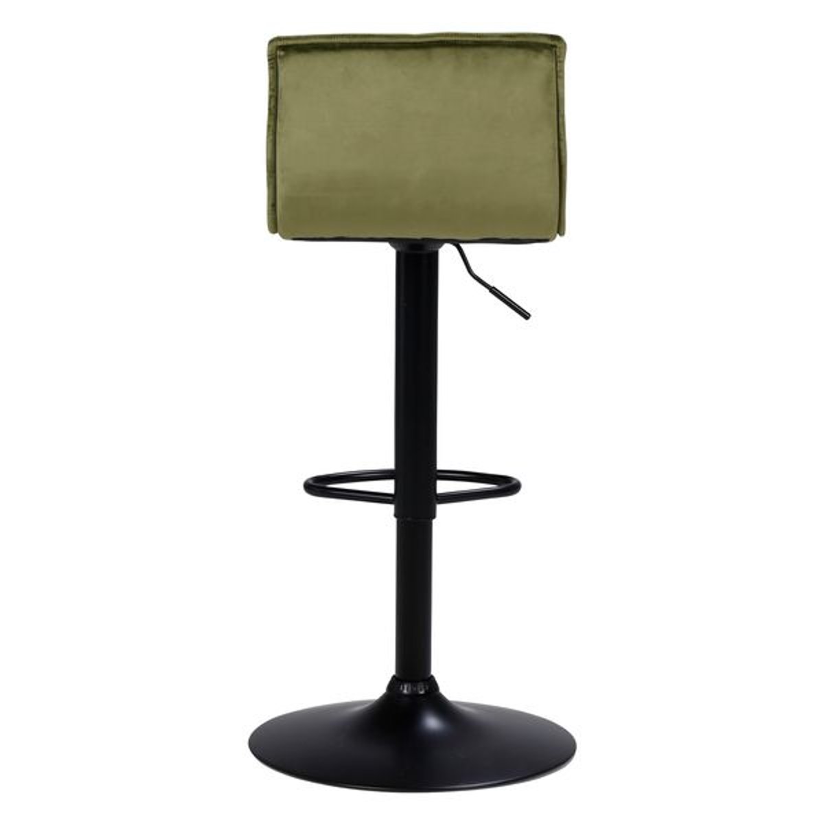 Tabouret de bar en velours réglable Jordi vert olive, ZAGO