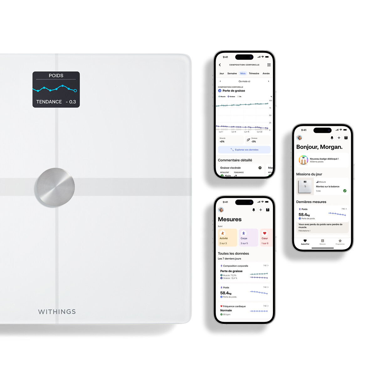 Pèse personne Body Smart blanc, WITHINGS