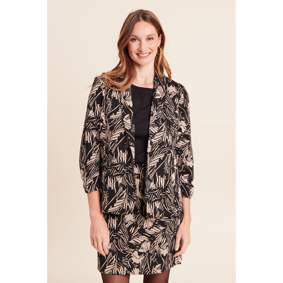 Veste cintrée manches longues doublée noir, BREAL