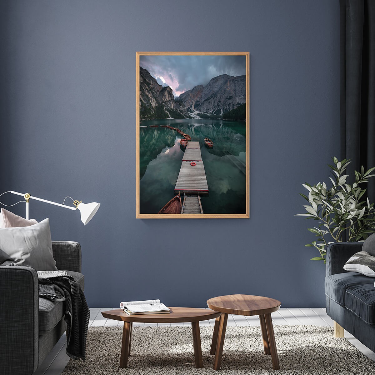 Tableau Mural Encadré Barque En Montagne GRANDS ESPACES tableaux encadrés, CEANOTHE