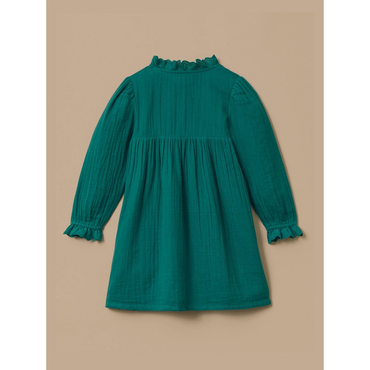 Robe gaze de coton vert pin, CYRILLUS