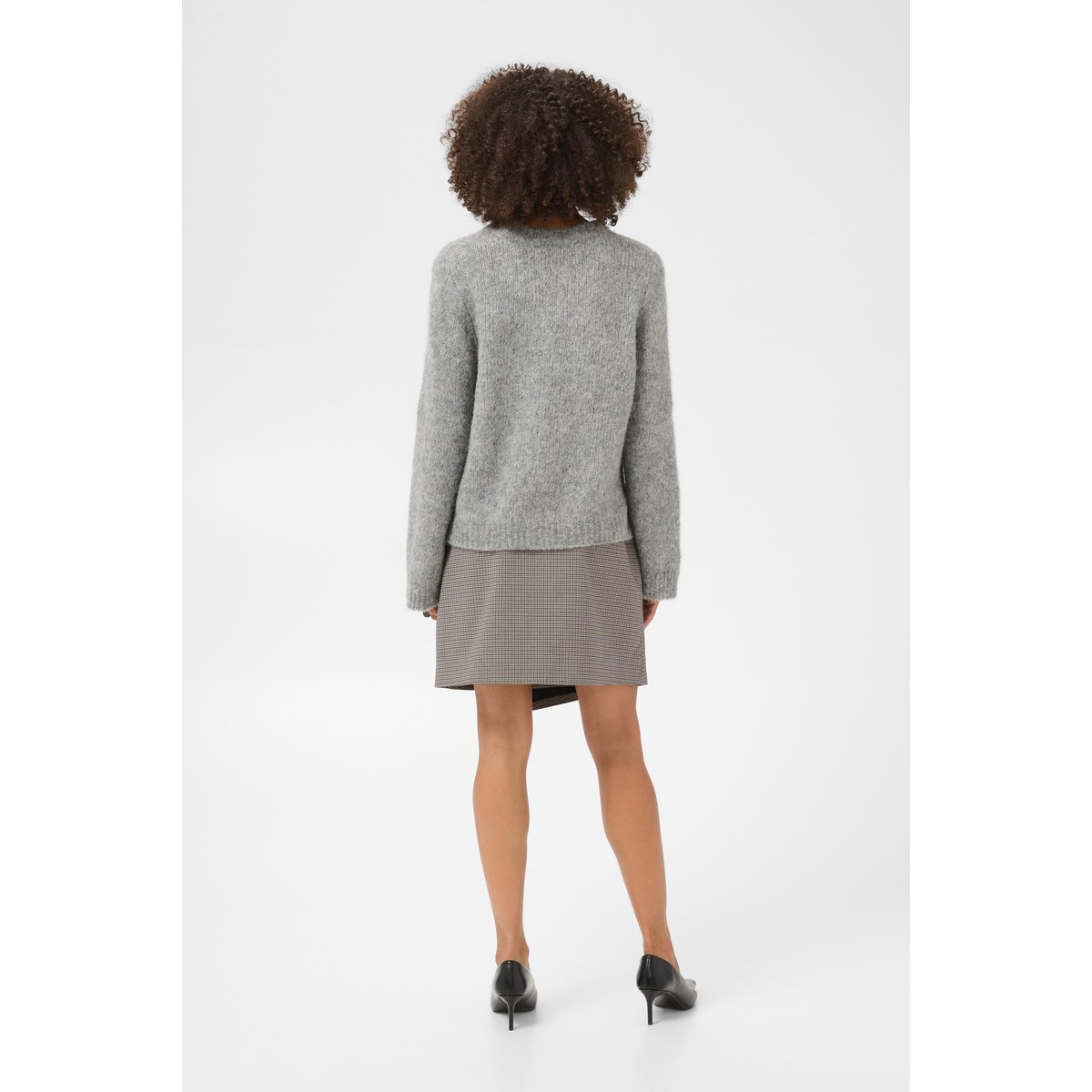 Jupe de costume gris gray check, CULTURE