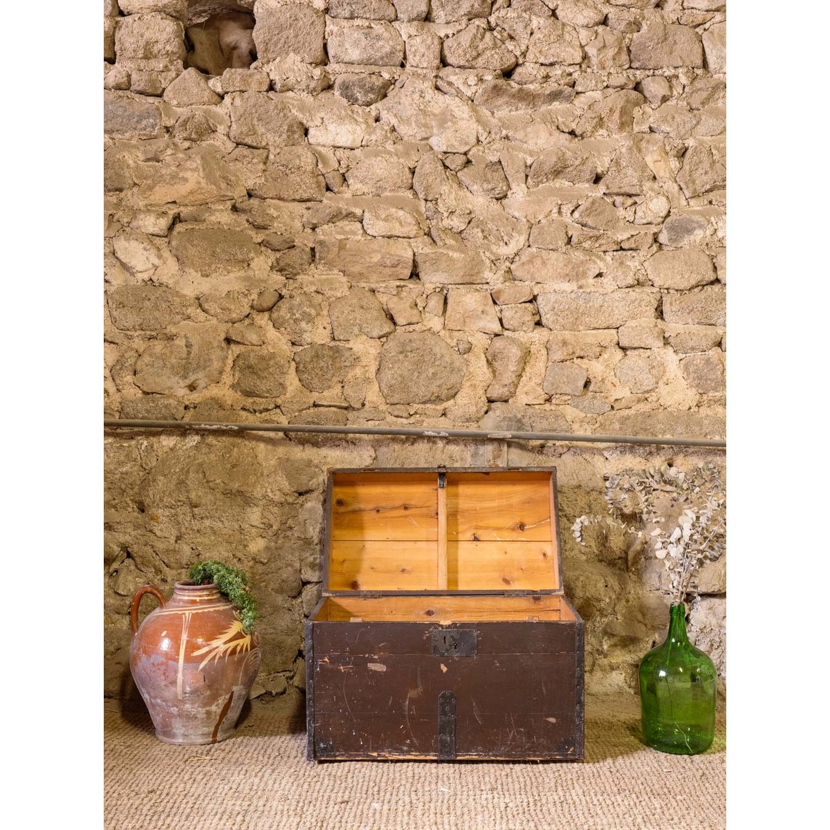 Coffre en bois marron foncé Lucien N°205 - Bon état marron, DEBONGOUT