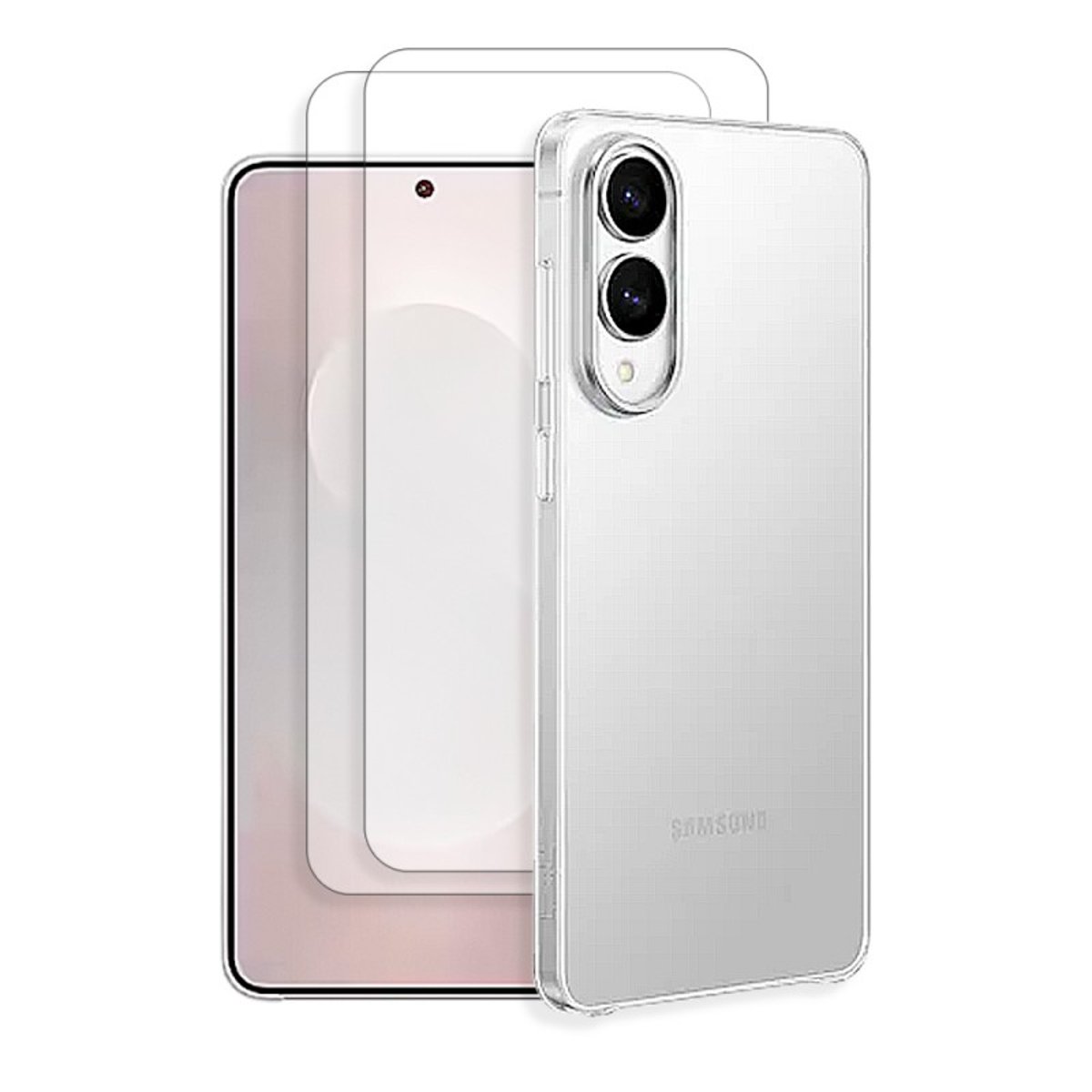 Coque Galaxy S25 Edge antichoc + 2 vitres transparent, EVETANE