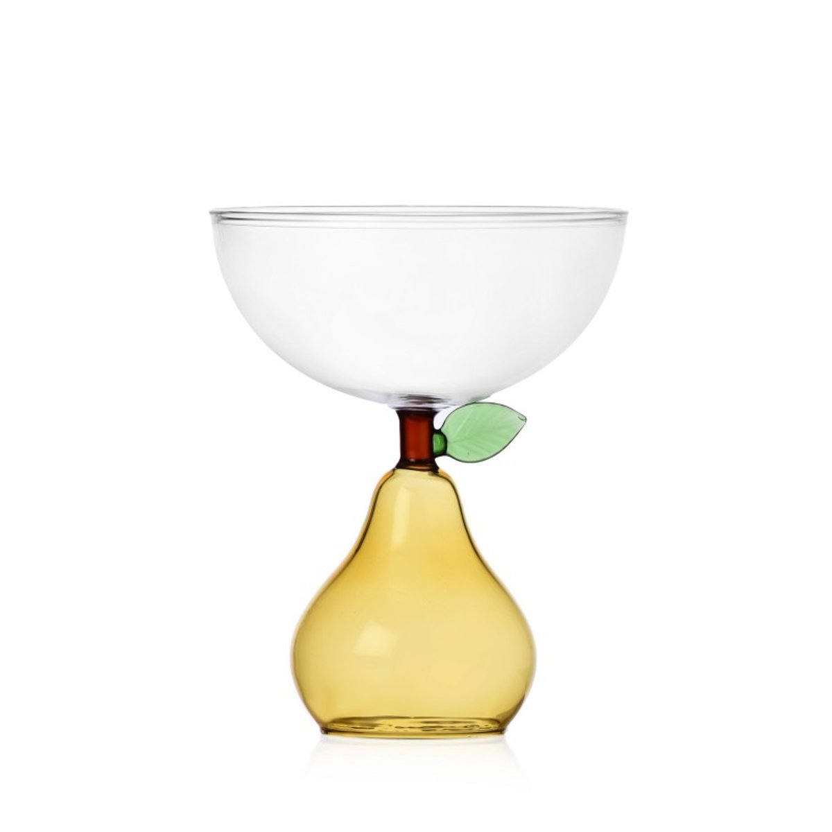 Bol à glace verre poire FRUITS AND FLOWERS jaune, ICHENDORF