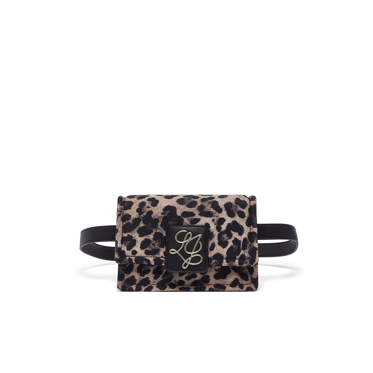 Sac porté épaule format petit animalier noir animalier, LIU JO