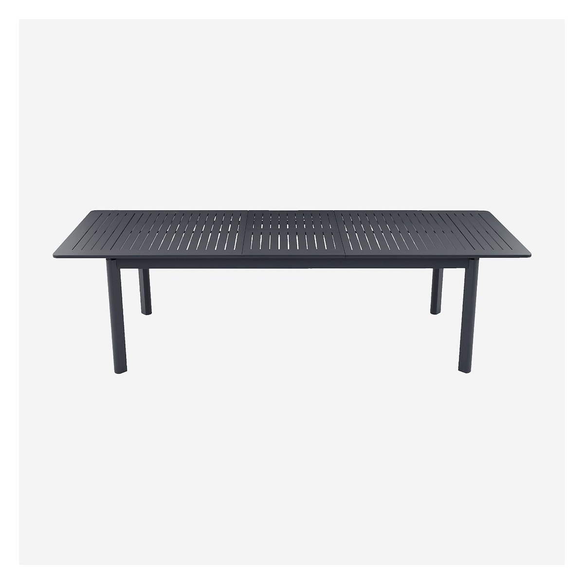 Table de jardin extensible en aluminium NISA gris anthracite, HABITAT
