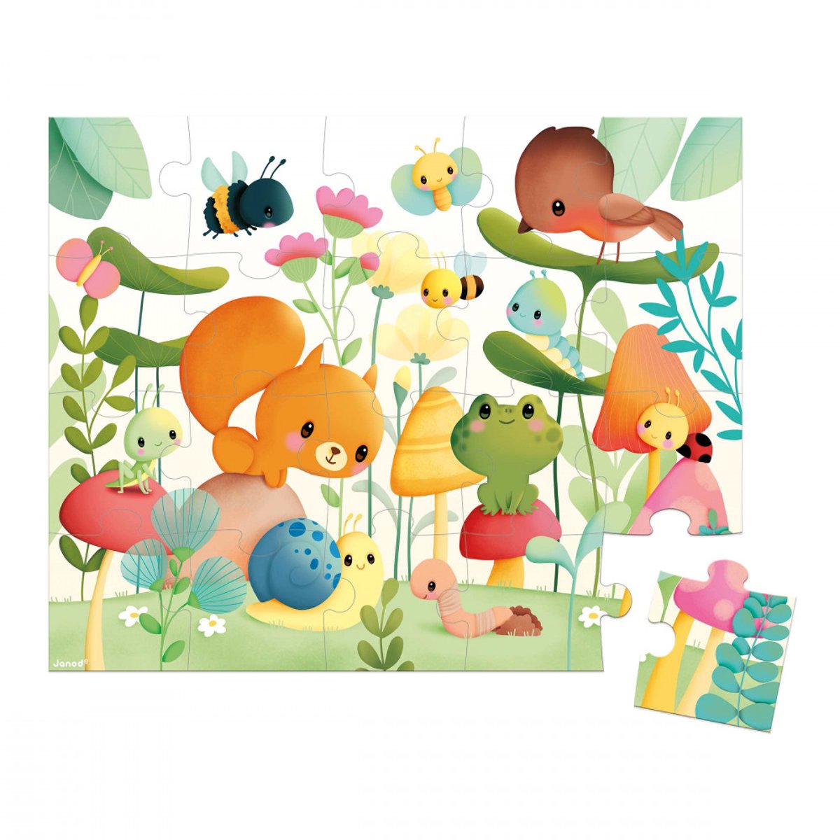 Puzzle Compagnons Du Jardin couleur unique, JANOD