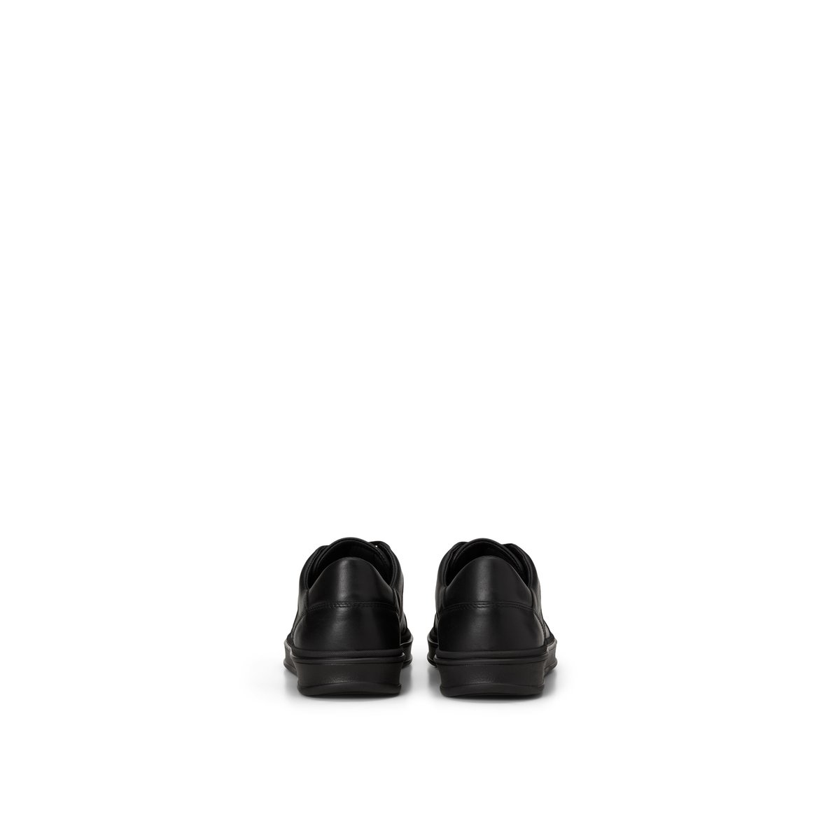 Modèle de baskets Enrique en cuir de vachette naturel noir, MARC O'POLO