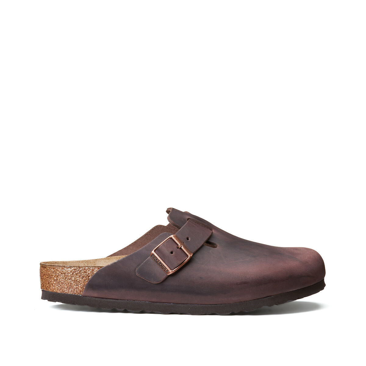 Sabots en cuir Boston marron, BIRKENSTOCK