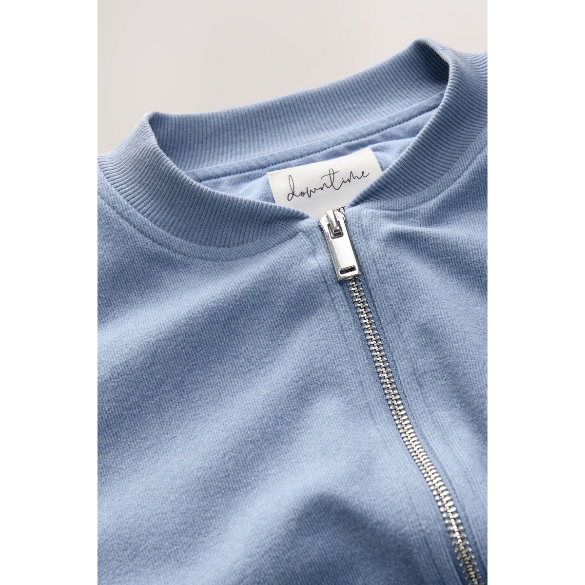 Blouson aviateur côtelé doux bleu, NEXT