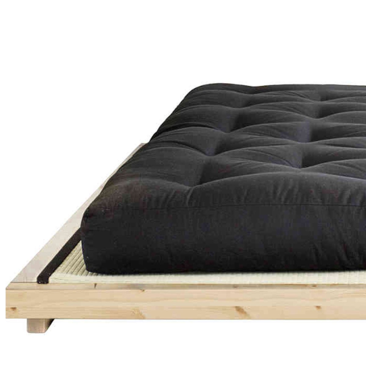 Lit futon en pin, avec tatami et matelas bois clair, KARUP DESIGN