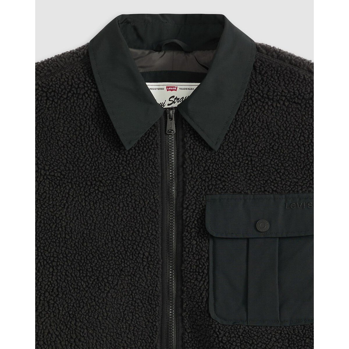 Veste sherpa avec col chemise noir, LEVI'S