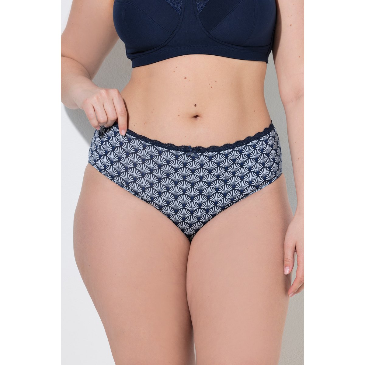 Lot de 5 culottes midi, motif/couleurs unies bleu clair, ULLA POPKEN