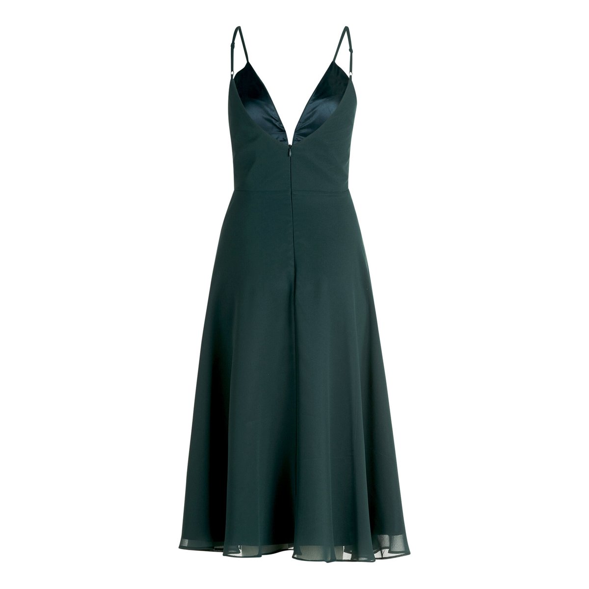 Robe en chiffon à encolure en v dusty slate, VERA MONT