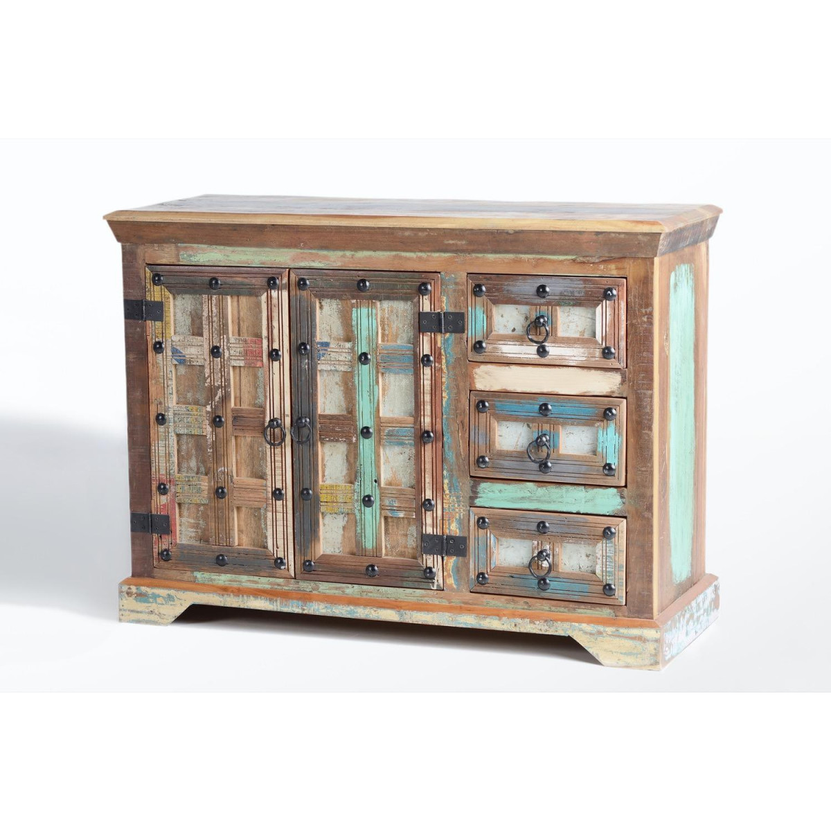 Buffet 3 tiroirs marron, DECORATION D’AUTREFOIS