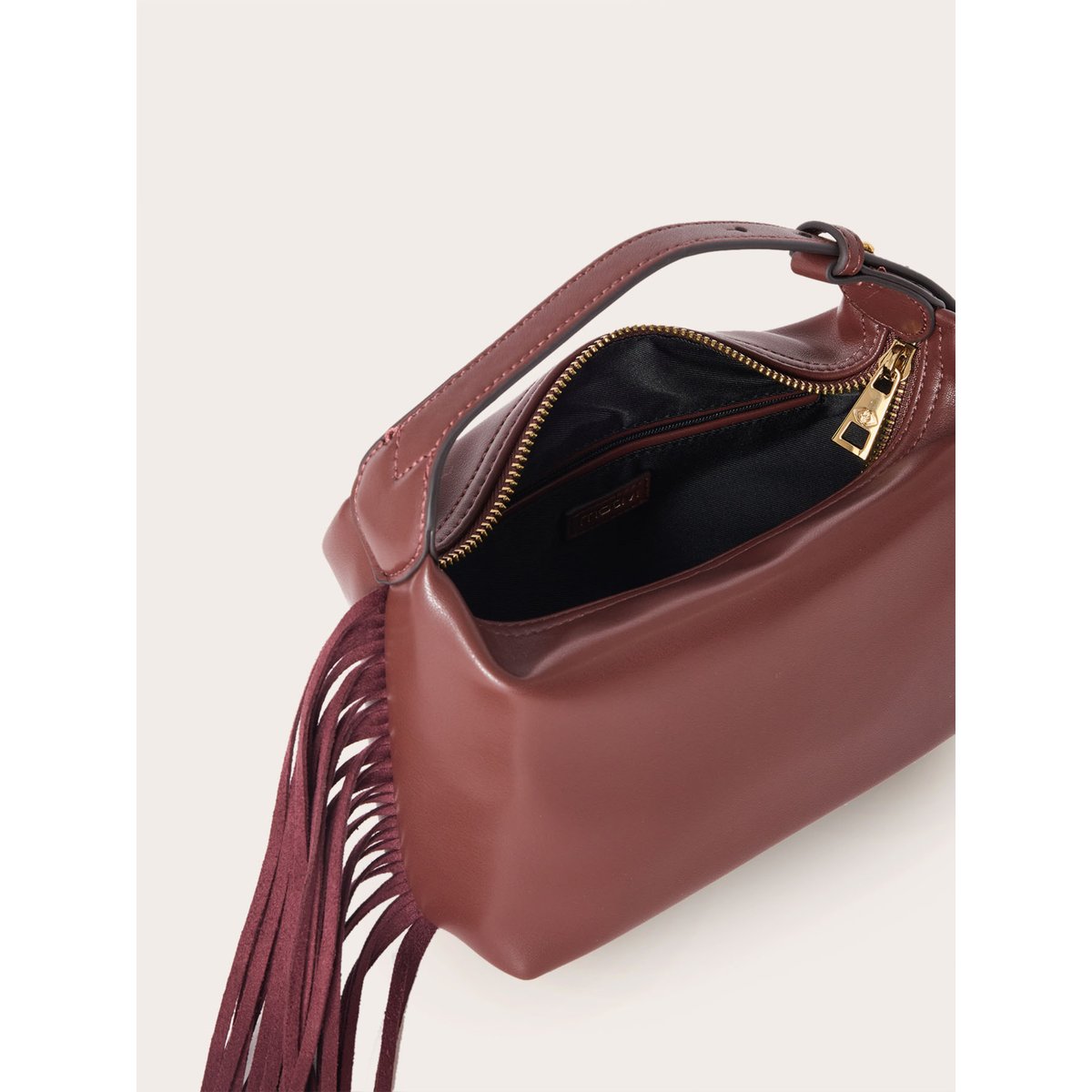 Mini sac à franges marron, MOTIVI