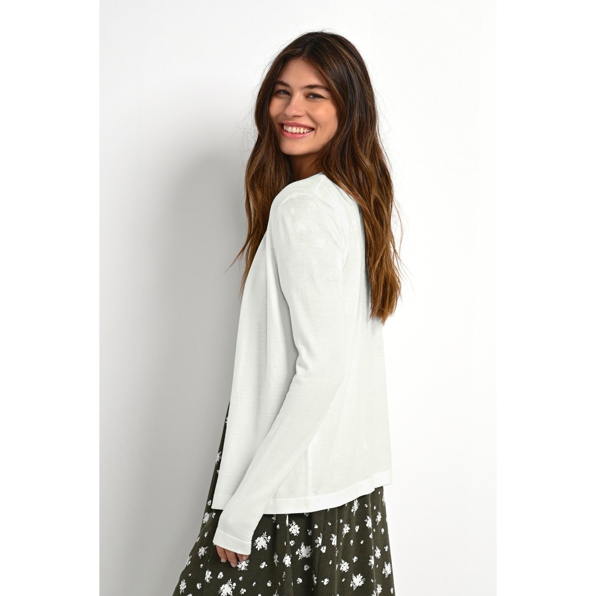 Cardigan à tricot blanc chalk, KAFFE