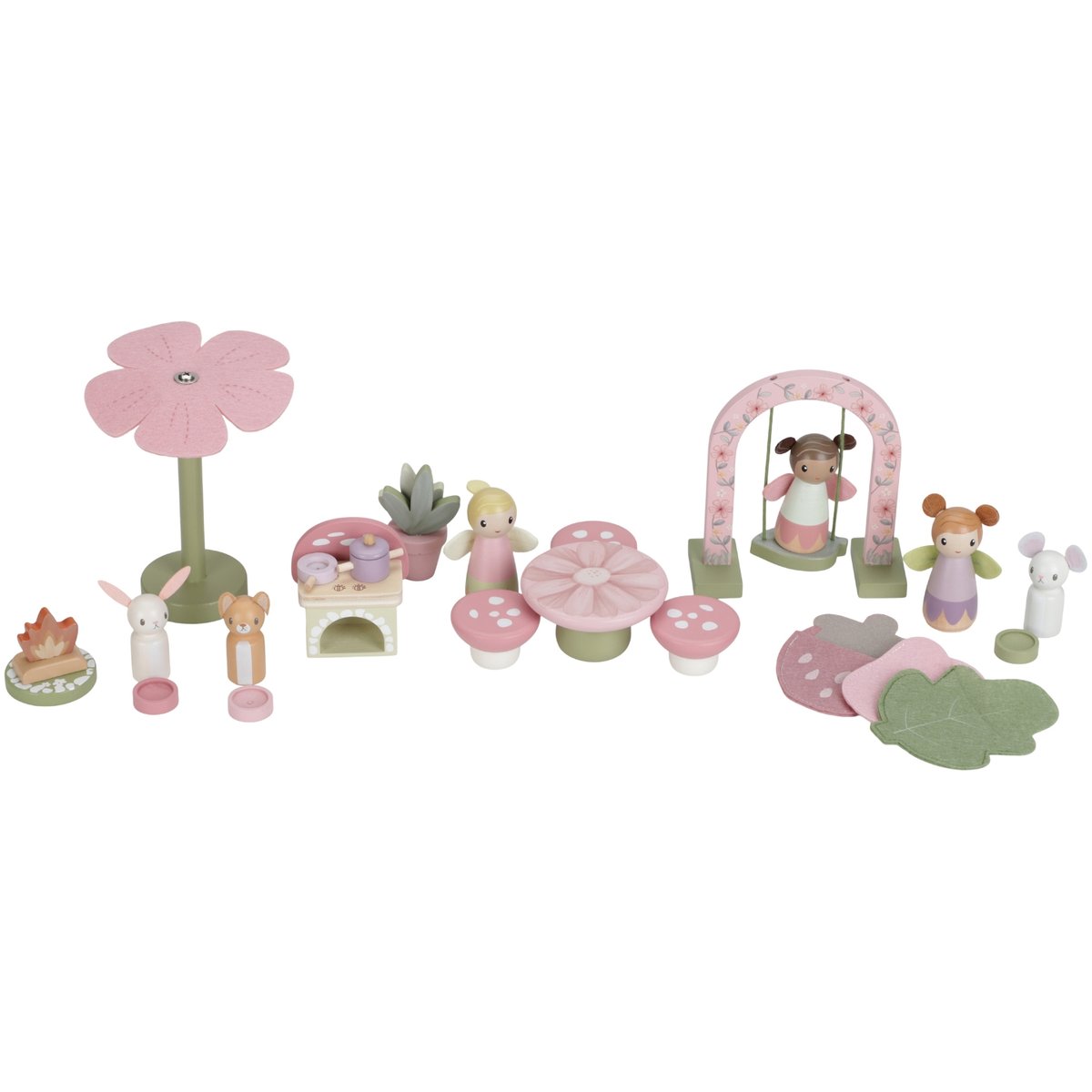 Maison de poupée rose, jaune, vert, beige, multicolore, LITTLE DUTCH