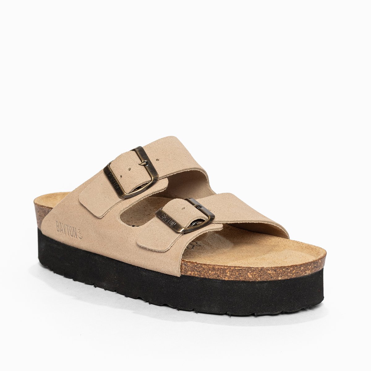 Sandales en cuir suedé JAPET beige, BAYTON