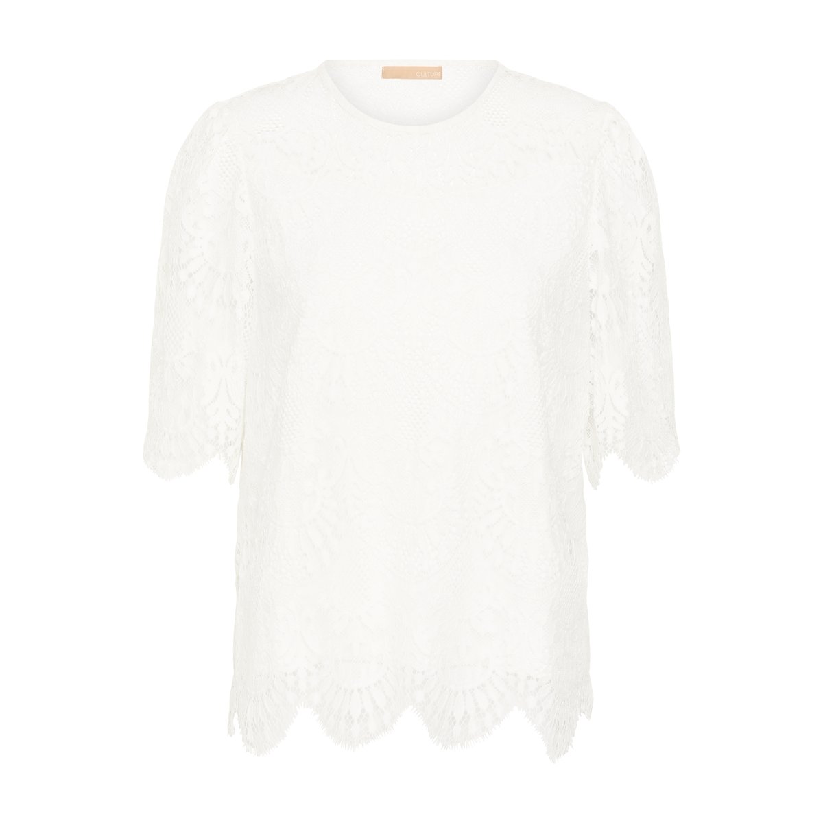 Blouse à manches courtes blanc spring gardenia, CULTURE