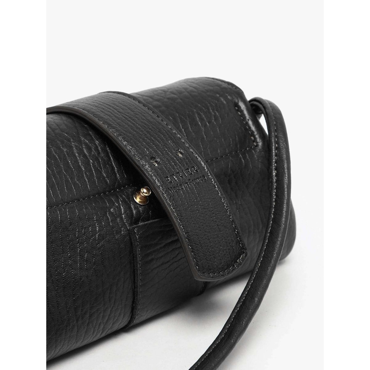 Sac bandoulière S Agnes cuir noir, ETRIER