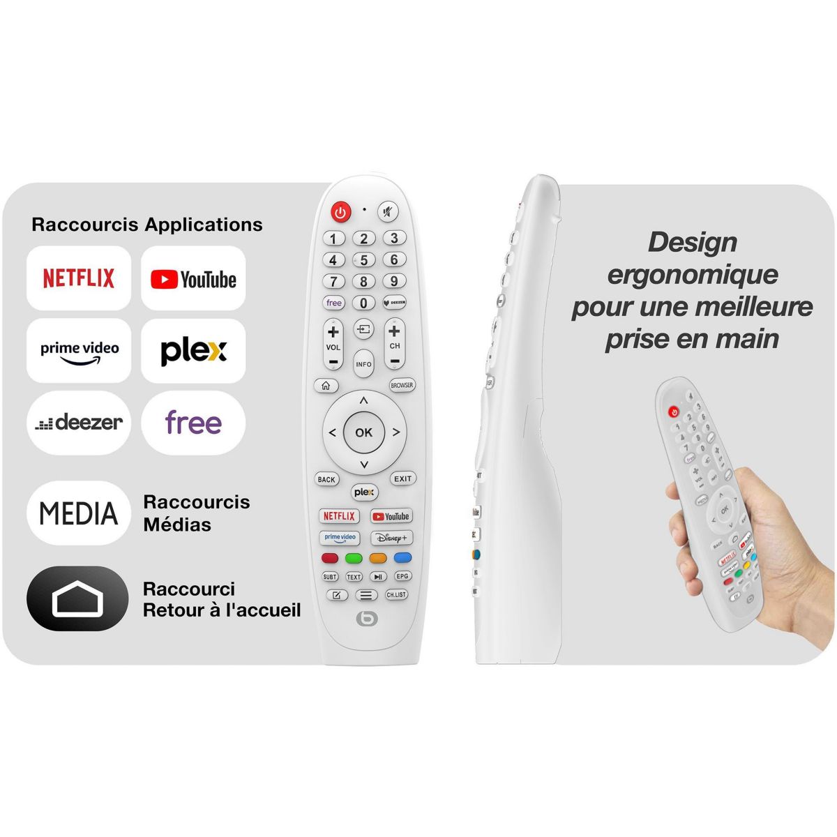 TV QLED 43QLED306W (2024) 43" (109 cm) 4K - Smart TV, coloris blanc couleur unique, ESSENTIEL B