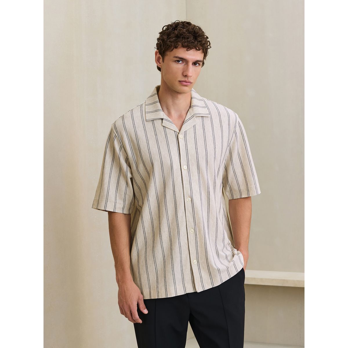 Chemise en jersey de coton à manches courtes naturel, NEXT