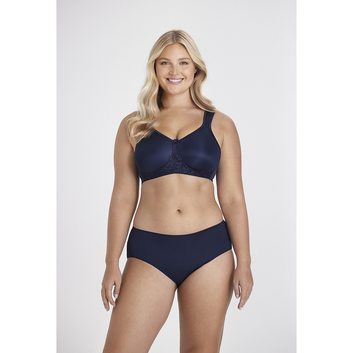 Smooth Lacy Bra without Underwiring navy, MISS MARY OF SWEDEN