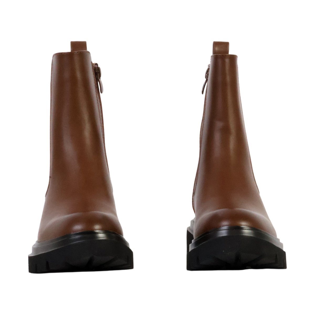 Bottines à Zip camel, ENZA NUCCI