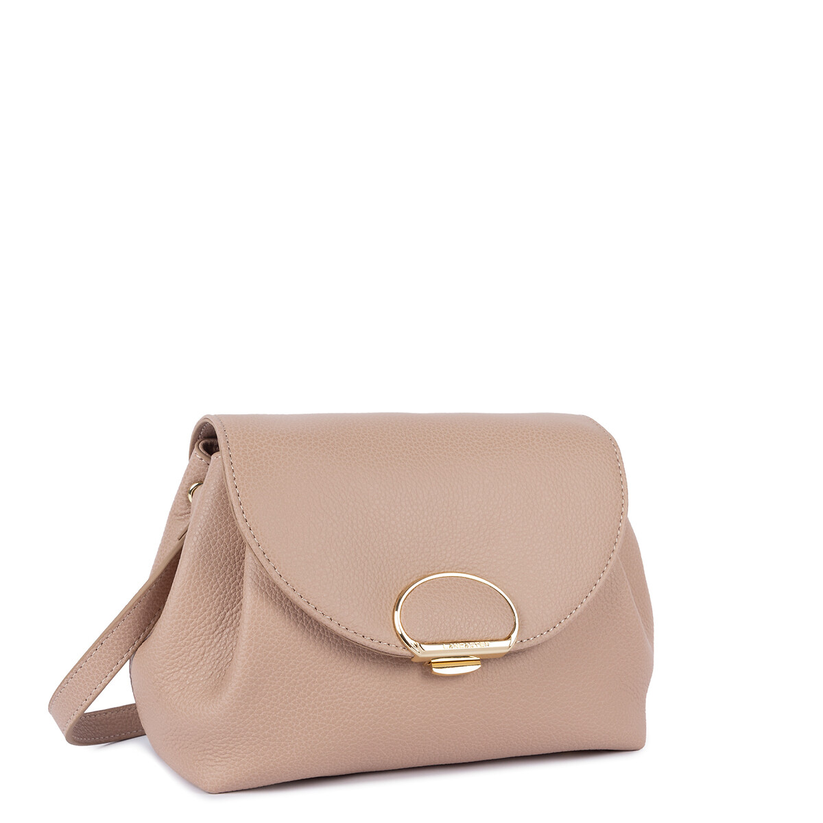 Borsa a tracolla con patta con fermo in pelle, MILANO PIA nude, LANCASTER