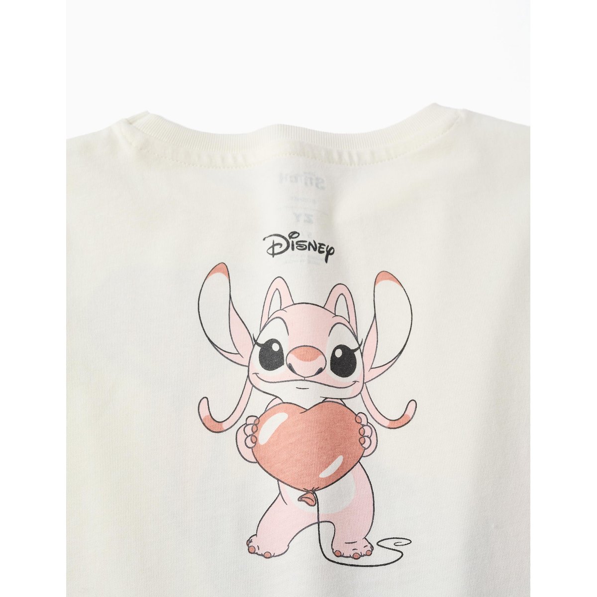 T-shirt en coton à manches longues avec imprimé Stitch is Cute blanc, ZIPPY