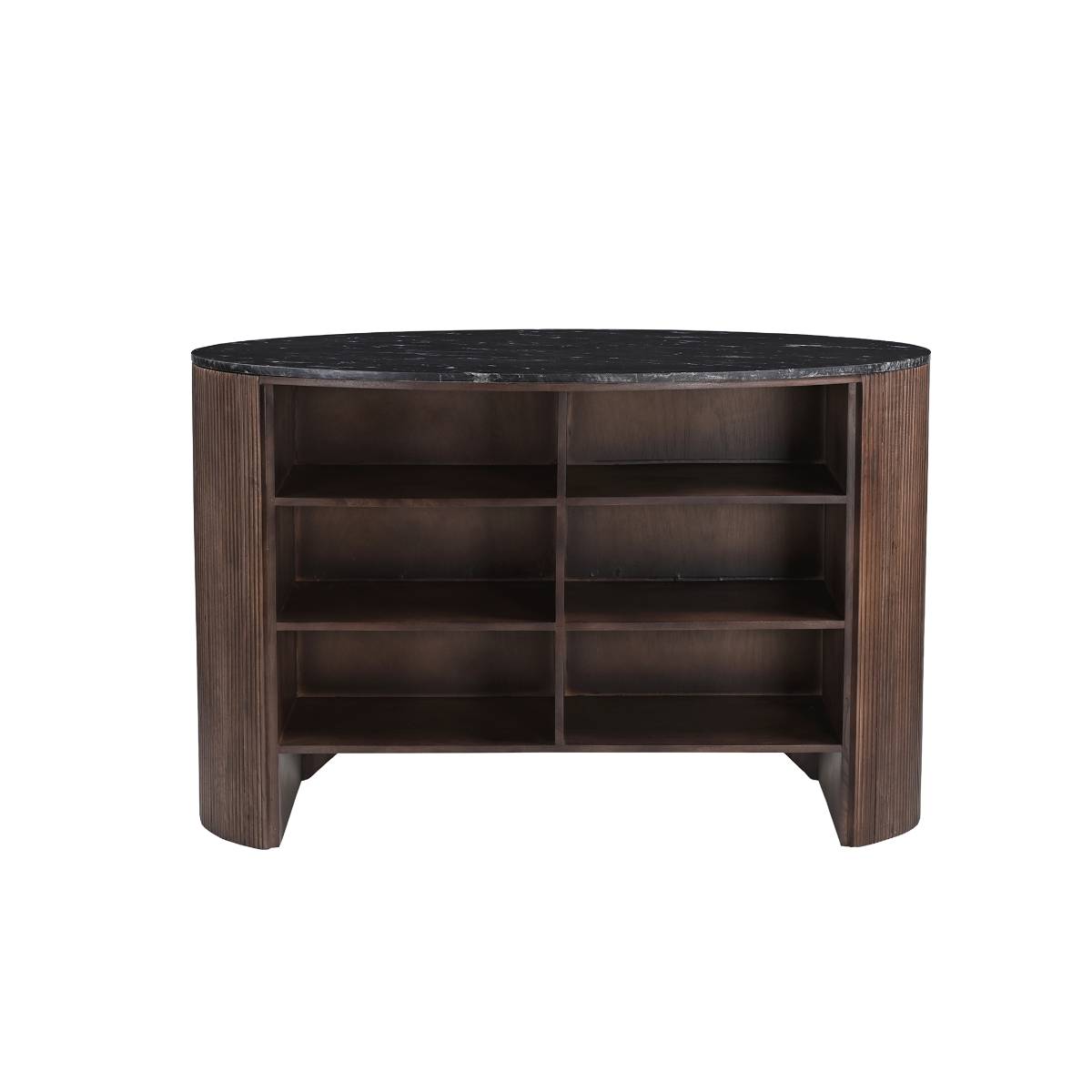 Meuble bar en bois de manguier et en marbre NÉRALY bois foncé, MADE IN MEUBLES