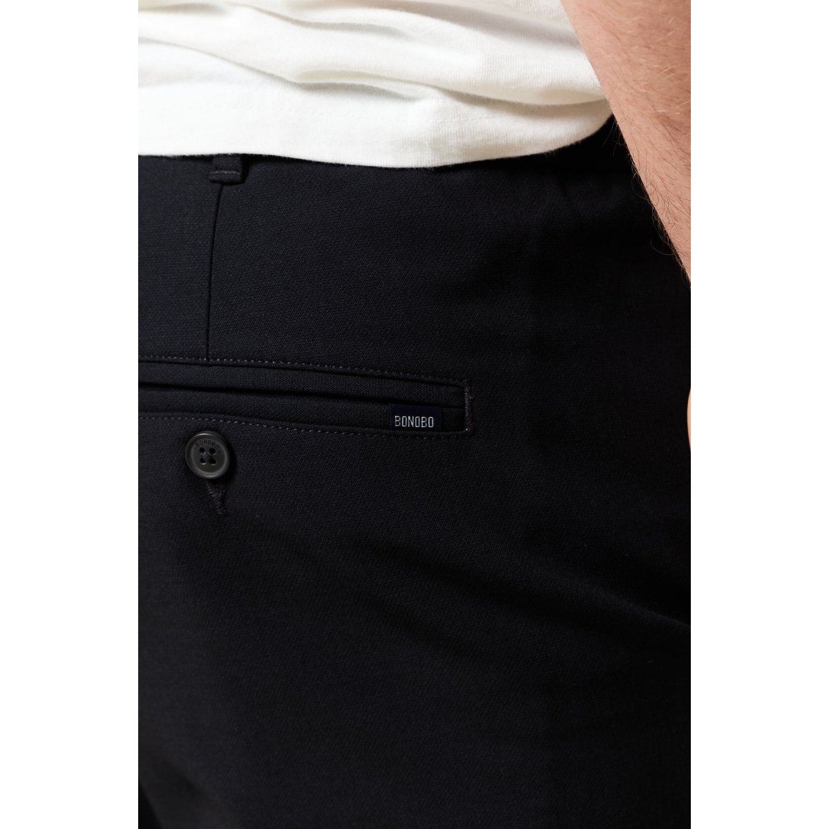 Pantalon droit longueur 32 bleu marine, BONOBO
