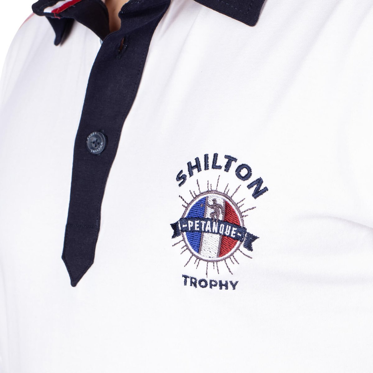 Polo petanque MASTERS blanc, SHILTON