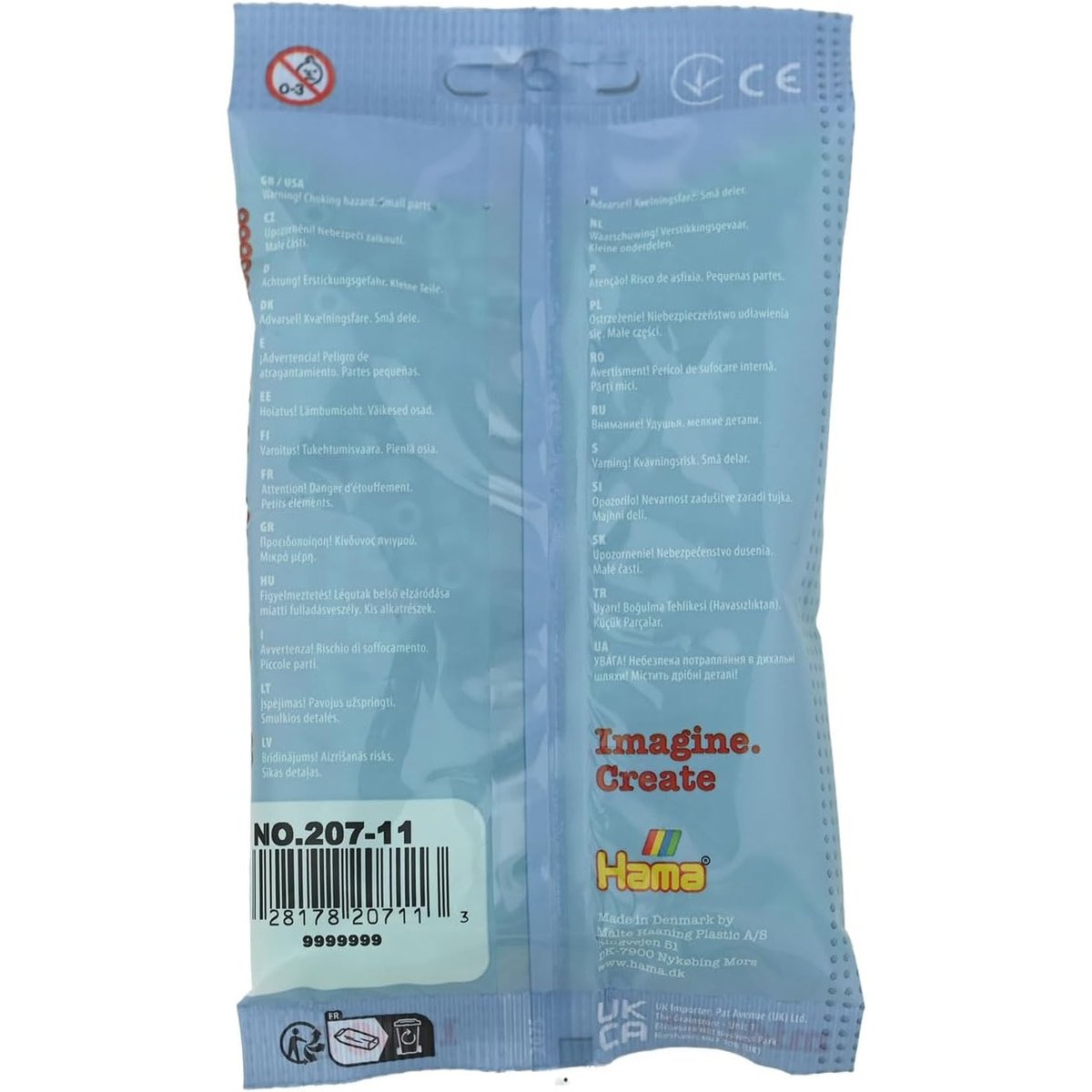 Sachet 1000 perles plastique vert, HAMA