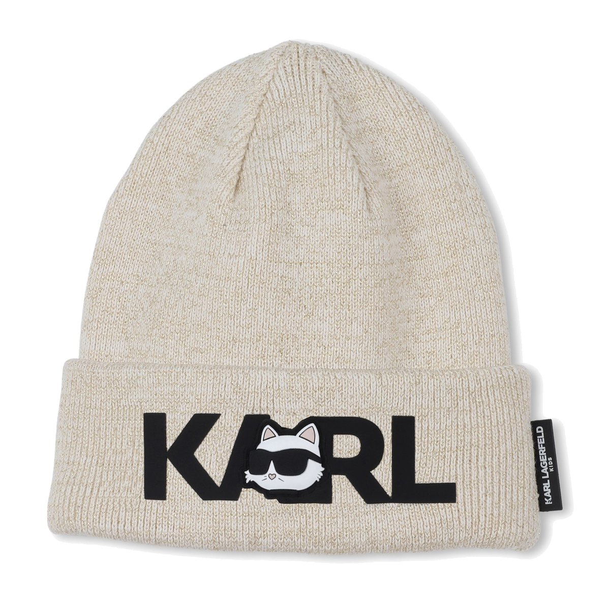 Ensemble bonnet + tour de cou golden, KARL LAGERFELD KIDS