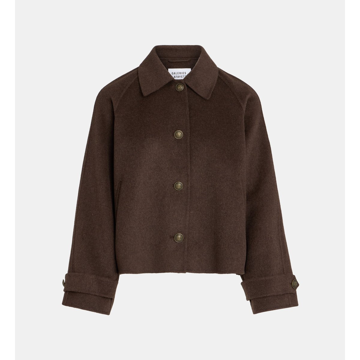 Blouson arthur new ample et court en laine taupe, GALERIES LAFAYETTE